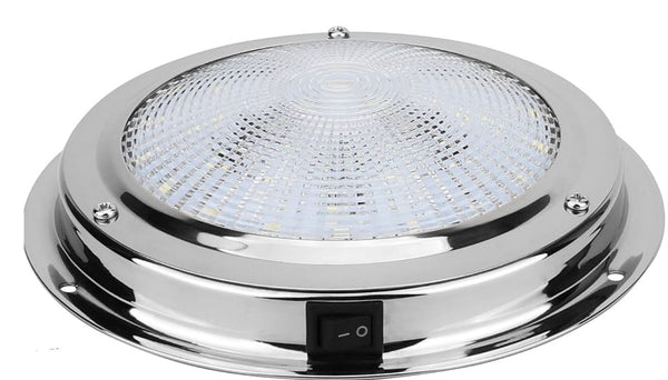 Classic, Surface Mounted, LED Dome light , 170mm x 60mm, Warm White. Polished Stainless Steel