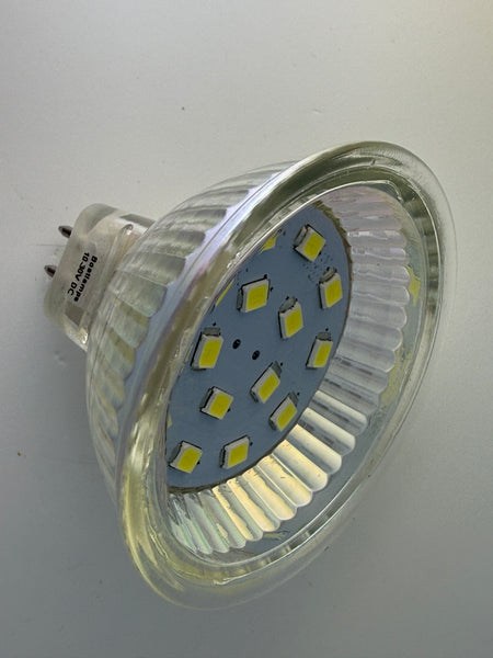 MR16 15 SMD 2835 LED Bulb - Glass Covered - For Deck Lights