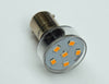 BA15D 6 SMD 2835 High Output LED Lamp: Short Neck