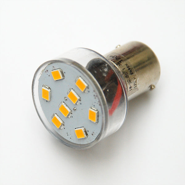 BA15D 8 SMD 2835 High Output LED Lamp: Short Neck