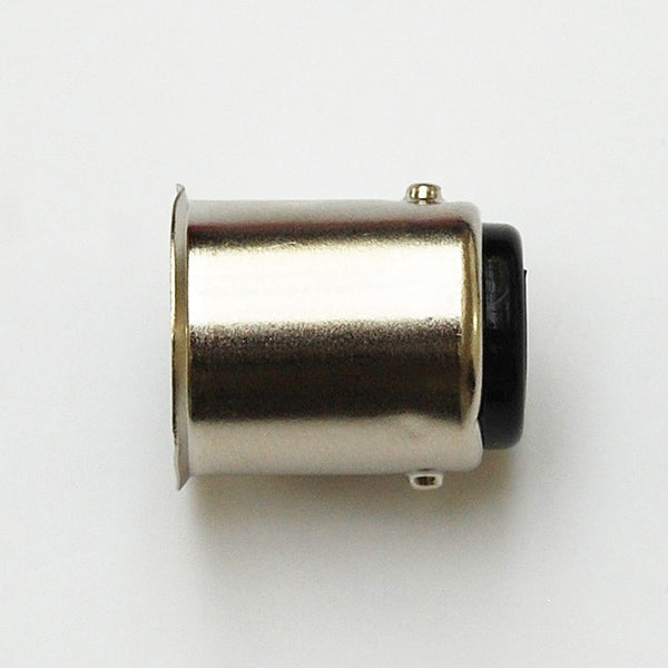 BA15D Nickel Plated Brass Lamp Cap (Pack of 10)
