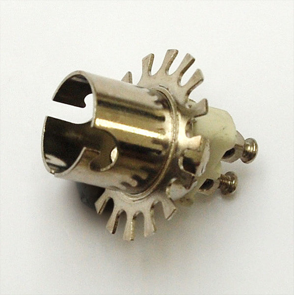 BAY15D Plated Brass Omni-Directional Lamp Holder