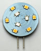 G4 9 SMD 2835 LED Planar Disc Lamp: Side Pin, Red / Warm White