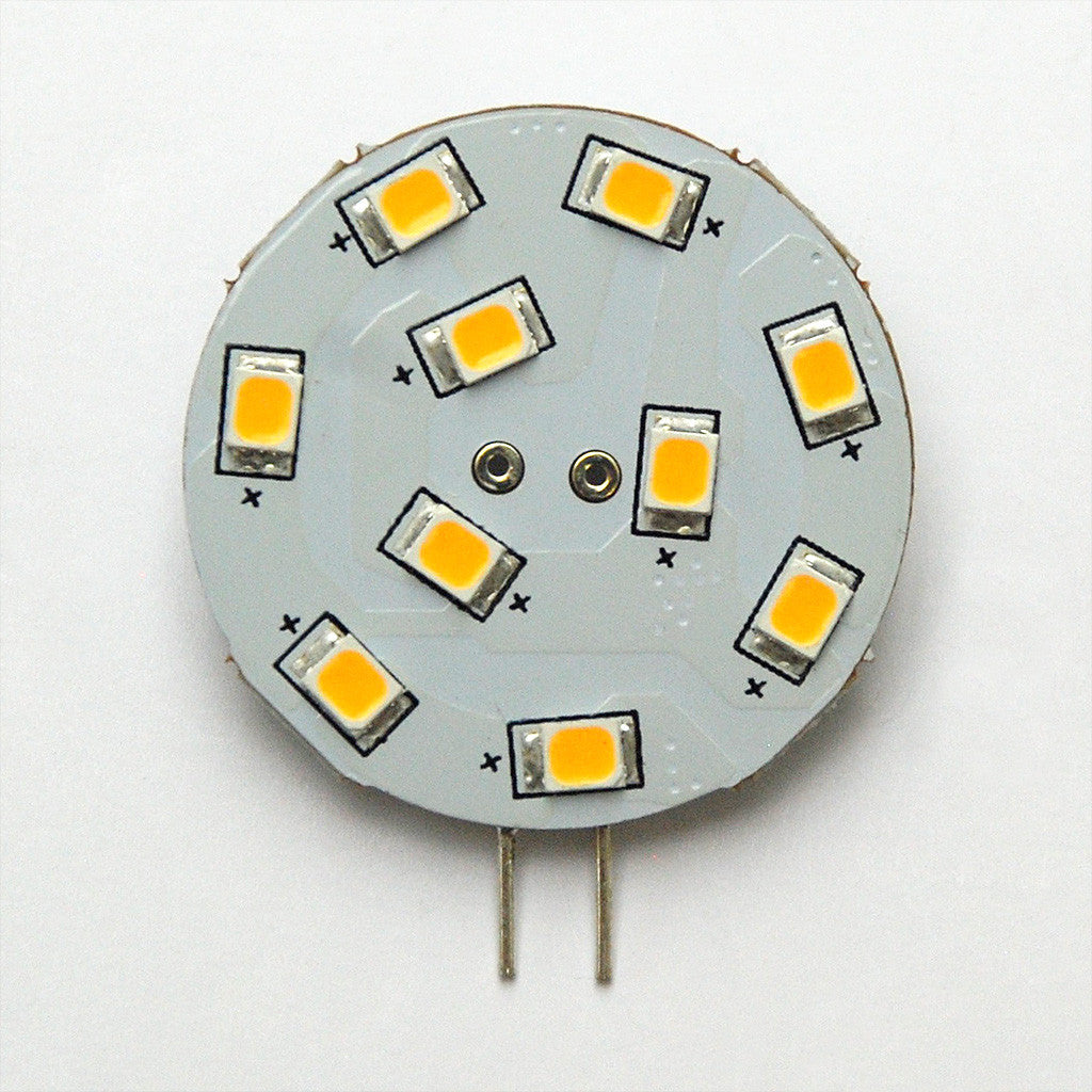 G4 10 SMD 2835 LED Planar Disc Lamp: Side Pin