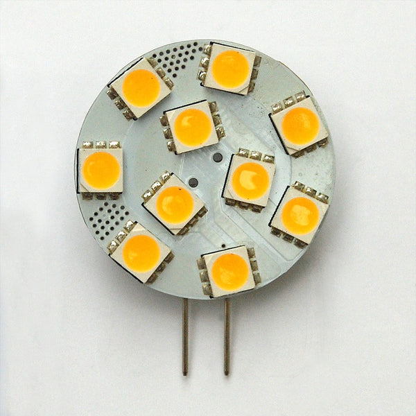 G4 10 SMD 5050 LED Planar Disc Lamp: Side Pin