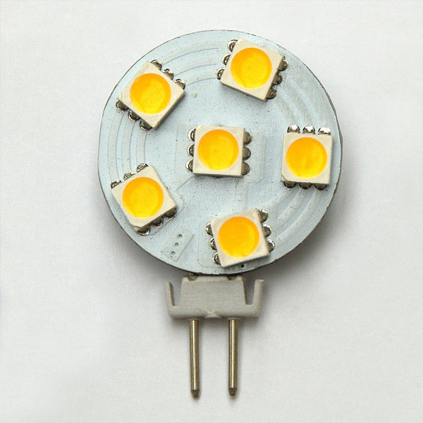 G4 6 SMD 5050 LED Planar Disc Lamp: 12V