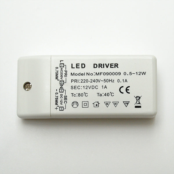 Non Waterproof LED Driver: Constant Voltage 12V / 12W from AC 230V