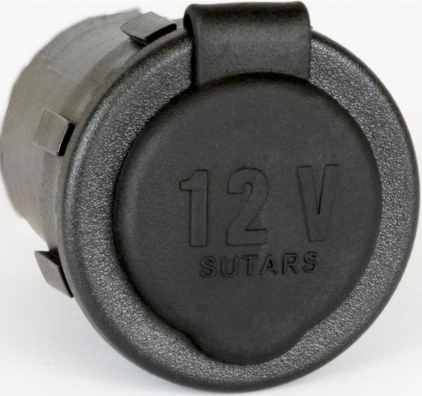 Sutars 1218, Low Voltage Socket Outlet 12V/24V: Round, Flush Mounted