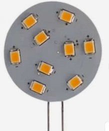 G4 9 SMD 2835 High Output LED Planar Disc Lamp: Side Pin
