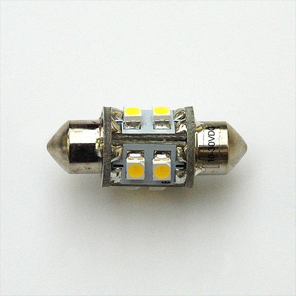 42mm 30 SMD 3528 LED Festoon Lamp: Dimple Ended • Boatlamps