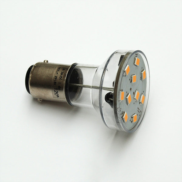 BA15D 10 SMD 2835 High Output LED Lamp: Long Neck