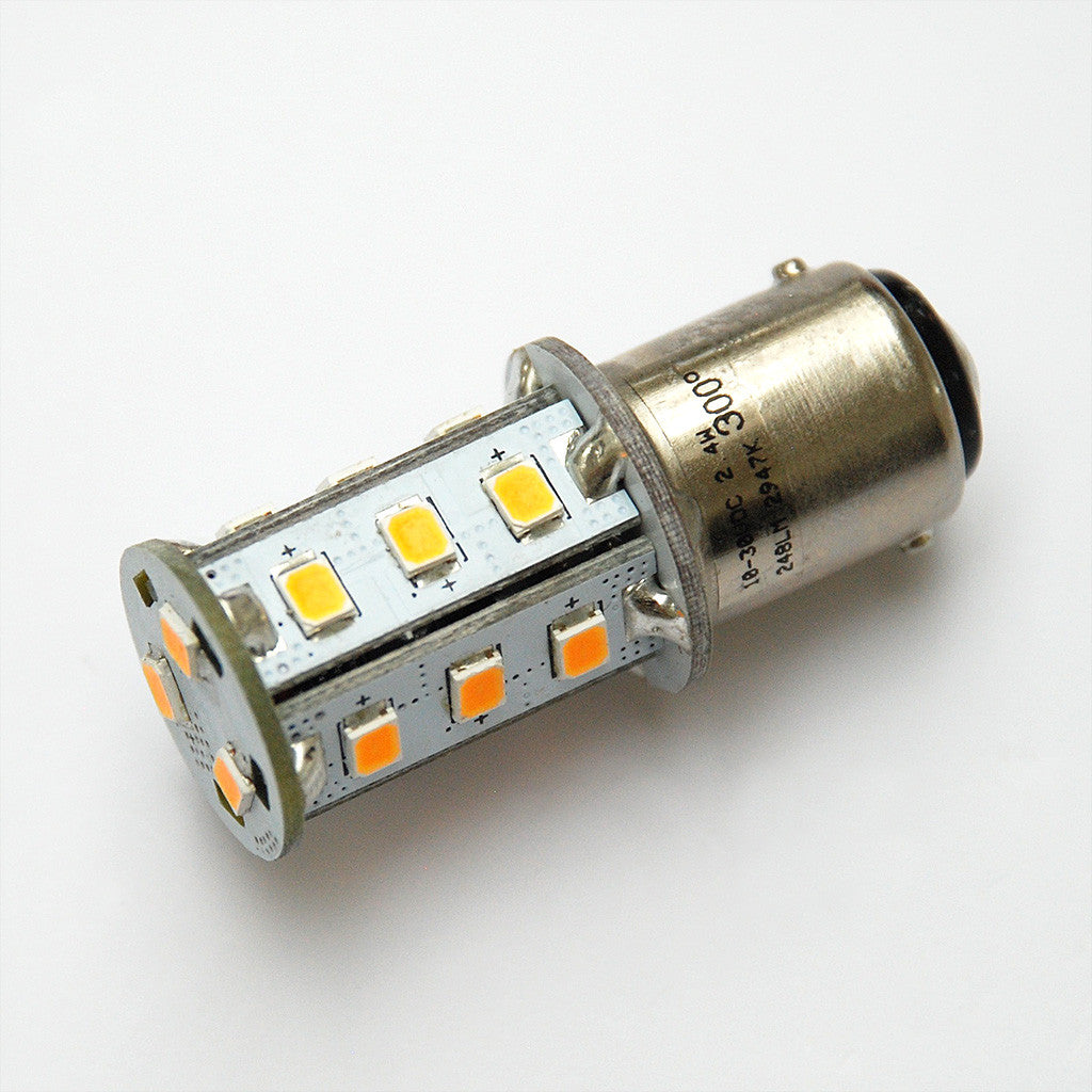 Warm White BA15D 18 SMD 2835 High Output LED Compact Lamp