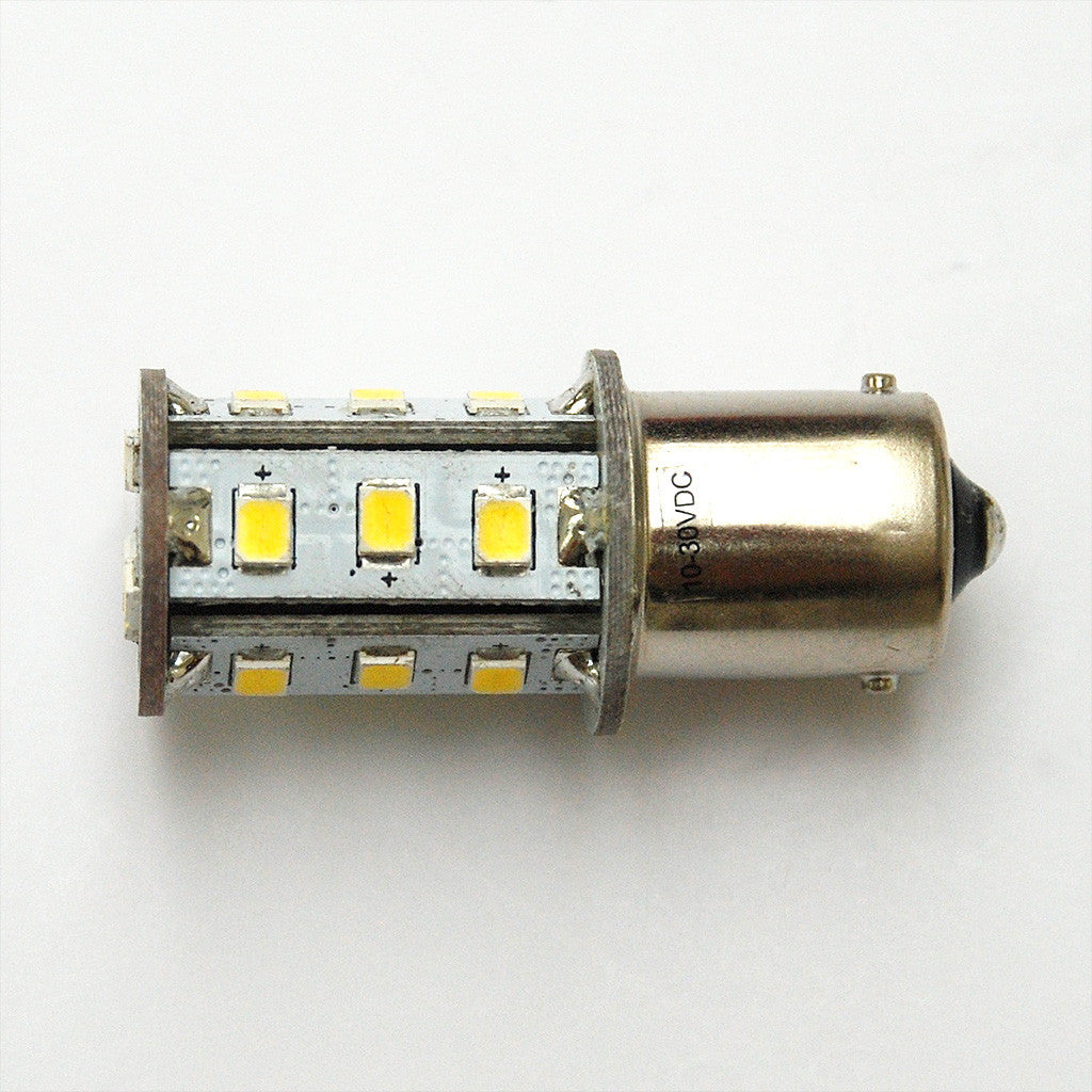 BA15S 18 SMD 2835 Compact LED Lamp: Cool White