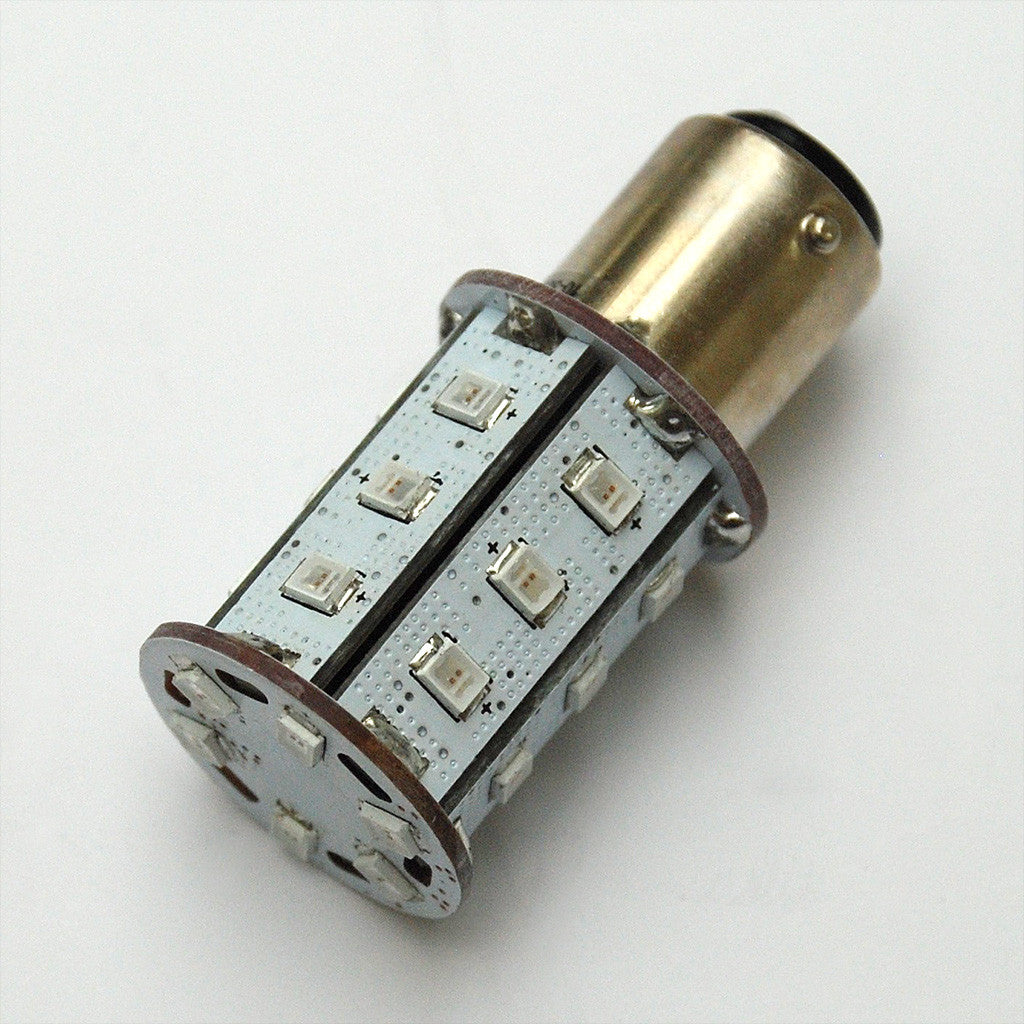 Red or Green BAY15D 18 SMD 5050 LED Bulbs for Navigation Lights