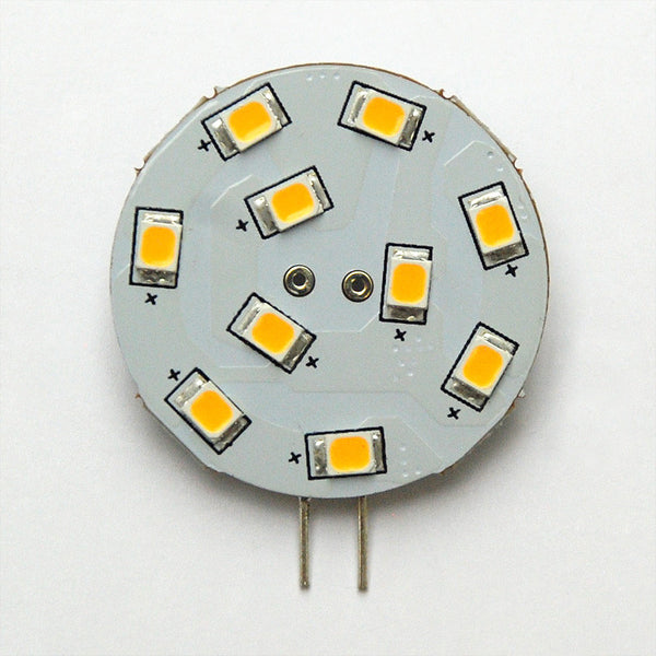 G4 10 SMD 2835 LED Planar Disc Lamp: Side Pin