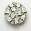 G4 10 SMD 5050 LED Planar Disc Lamp:  Side Pin, Ice Blue