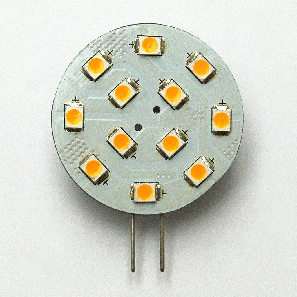 G4 12 SMD 2835 High Output LED Planar Disc Lamp: Side Pin • Boatlamps