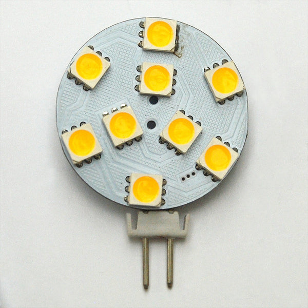 G4 9 SMD 5050 LED Planar Disc Lamp: 13V 