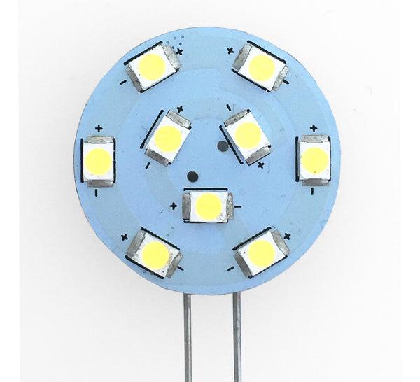 G4 9 SMD 2835 LED Planar Disc Lamp, High Output: Side Pin, Protected