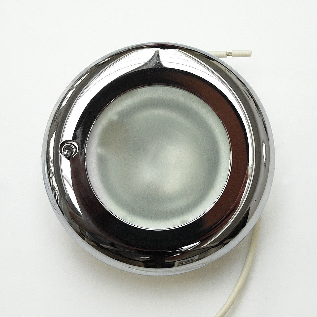Recessed LED Down Light Fixture: Chrome Type, Switched