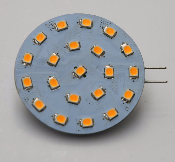 G4 21 SMD 2835 High Output LED Planar Disc Lamp: Side Pin