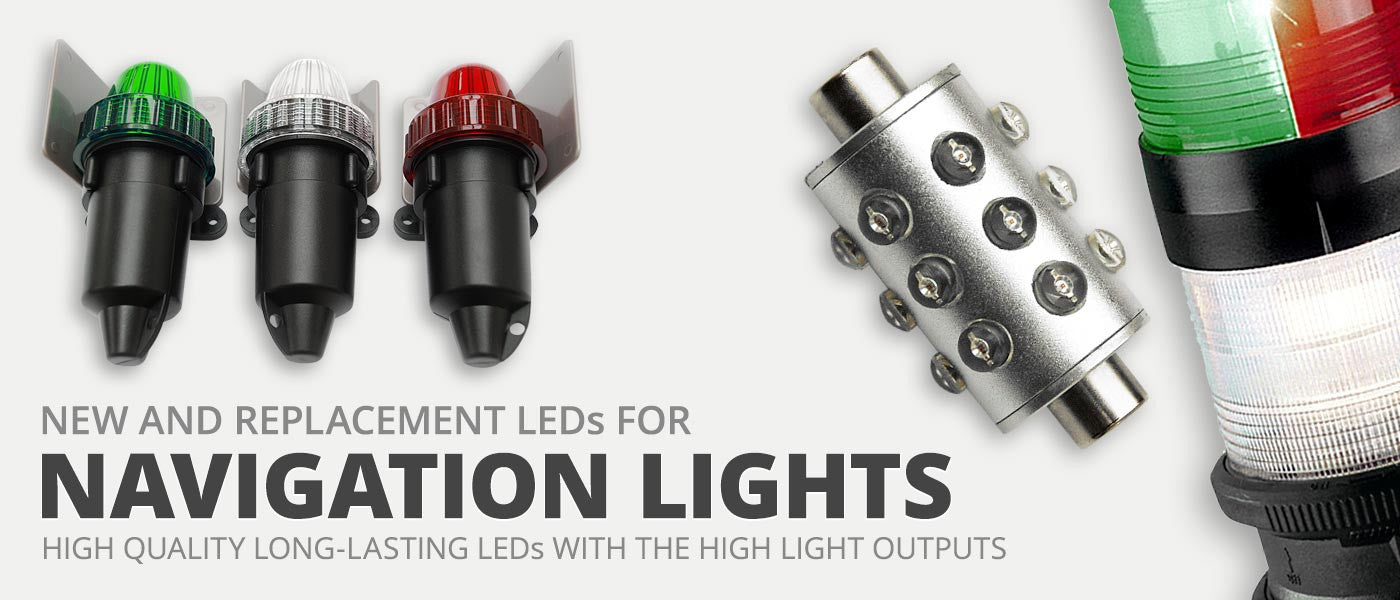 New and replacement LEDS for boat navigation lights